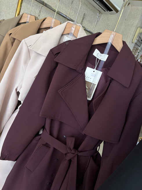 Winter Double Breasted Mid Length Trench Coat